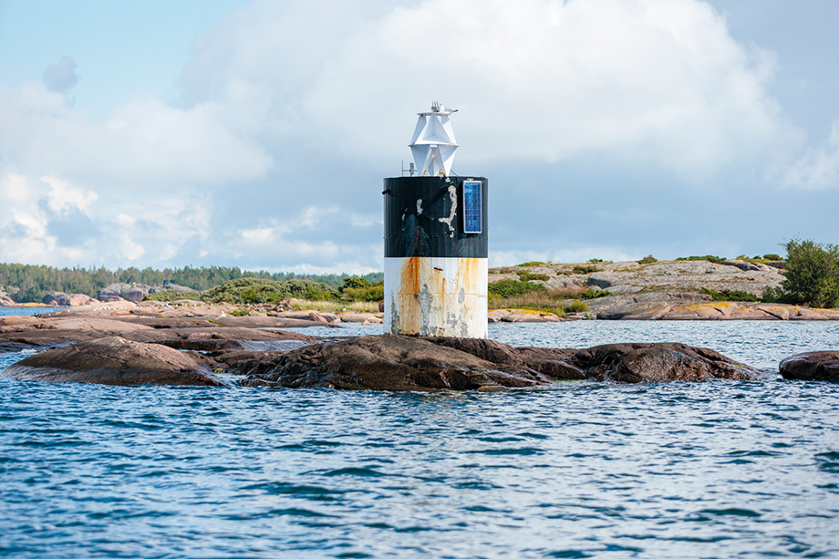 seascape and a building
