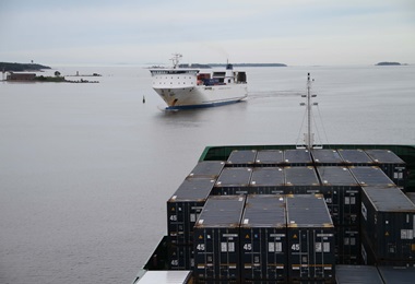 Vessels meet outside Helsinki