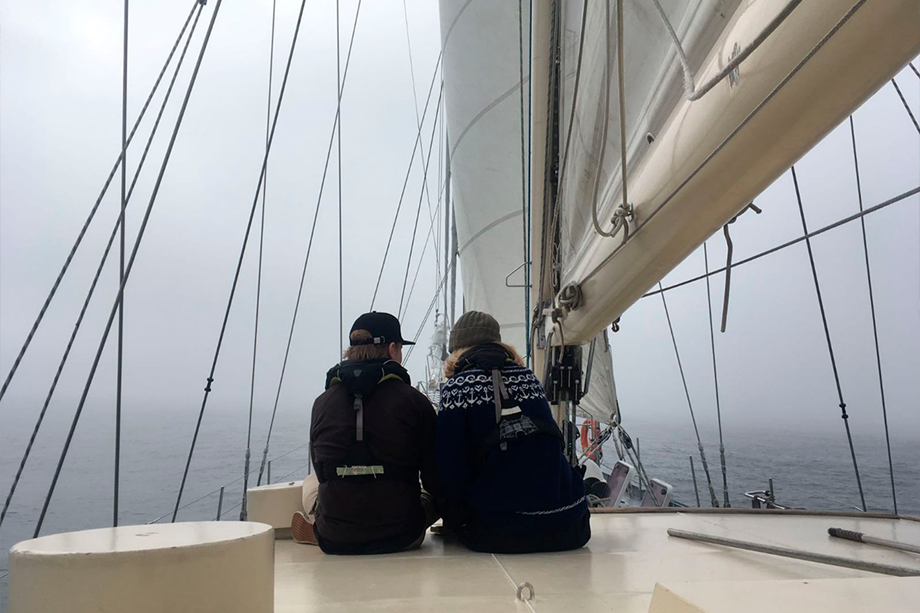 Traveling friends onboard S/Y Helena of Sail Training Association